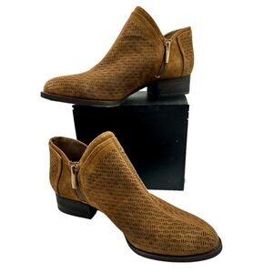 Vince Camuto | ‘Clorieea’ Perforated Brown Suede Leather Bootie 9M